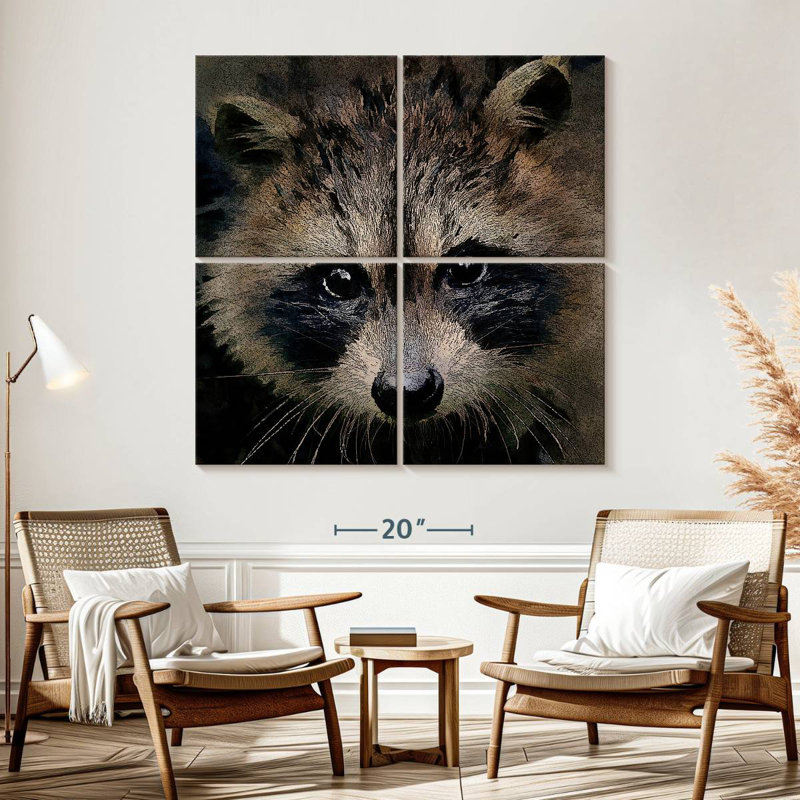 Brampt Racoon, 57" H x 57" W