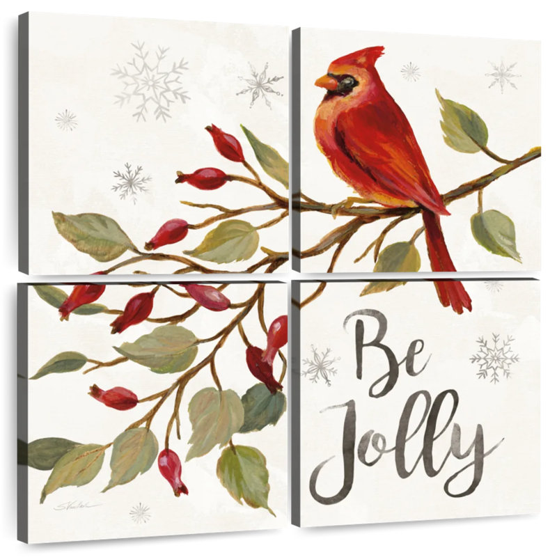 Lelend Cardinal Christmas I, 57" H x 57" W