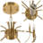 33" 12 - Light Dimmable Rustic Industrial Gold Candle Round Chandelier