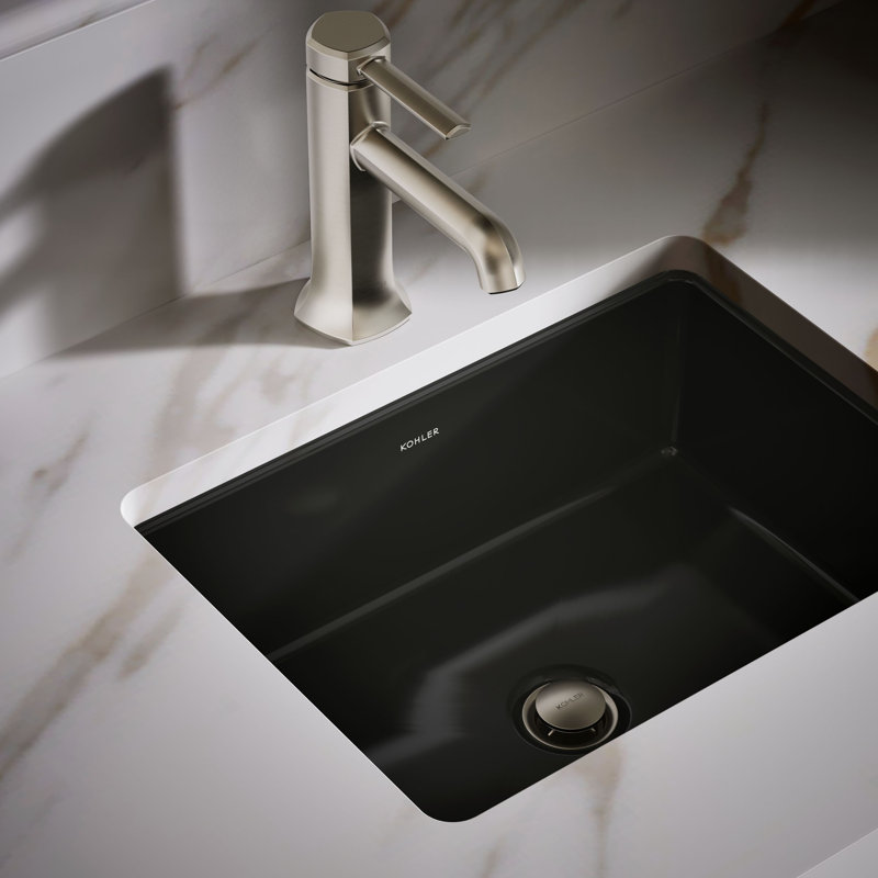 Under-Mount Bathroom Sink, Black
