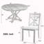 Table ronde extensible et 4 chaises rembourrées