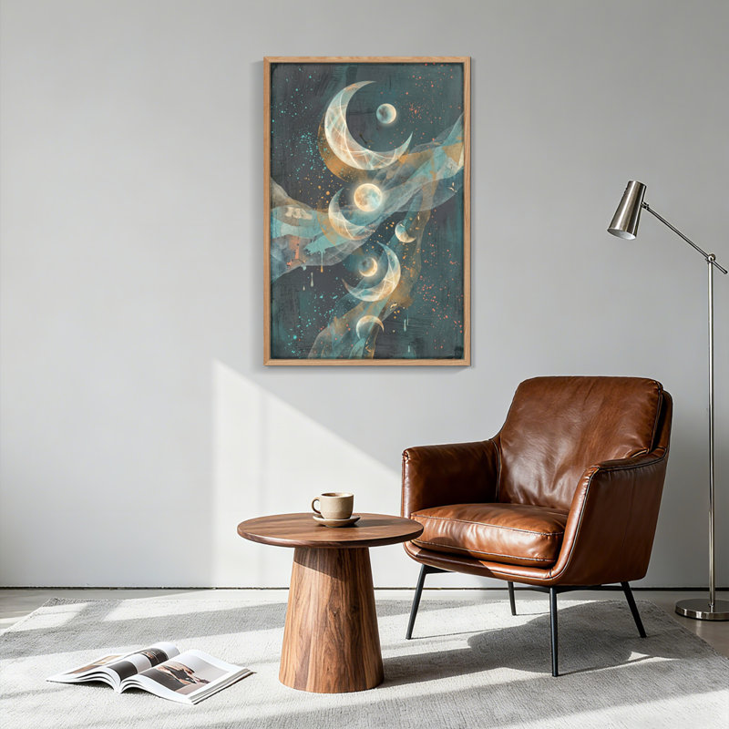 Ensemble de 1 toile murale Rêves cosmiques, 48"H x 32"W, Natural