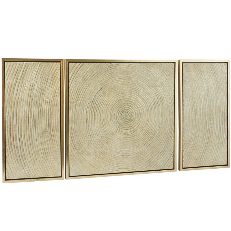 Cole and Gray Coastal Polystone Ripple, art mural encadré