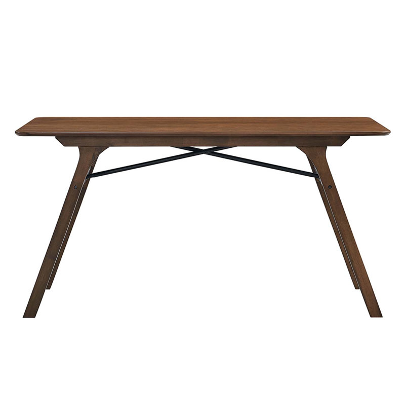 59" Kaela Rectangular Dining Table, Walnut Finish