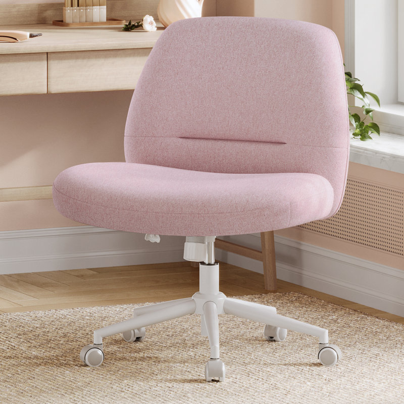 Ruthy Cotton Blend Office Chair, Pink