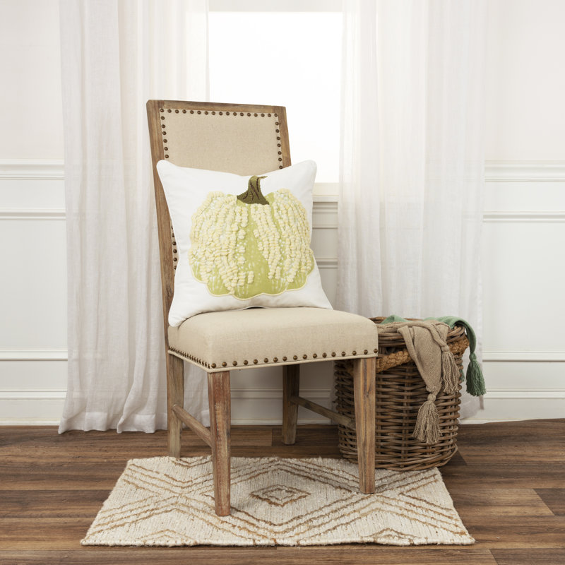 Embroidered Cotton Throw Pillow