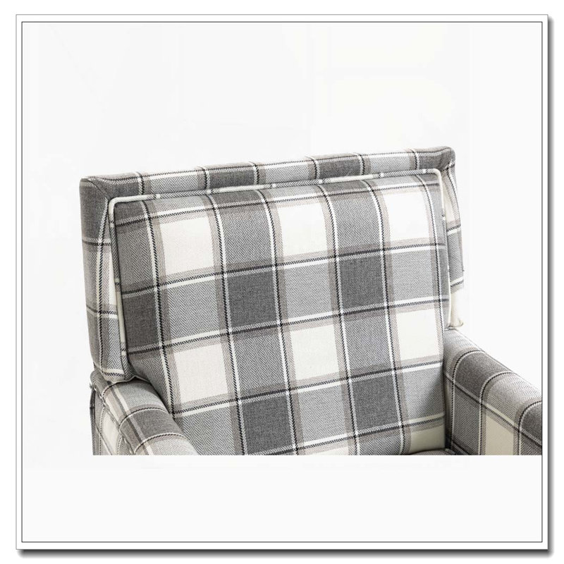 Chaise d'appoint rembourrée, Gris ancien