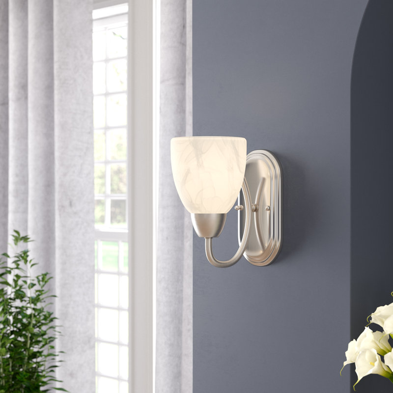 Stayton Steel Armed Sconce, Brushed Nickel