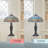 35"H Dragonfly Tiffany-Style Stained Glass Table Lamp
