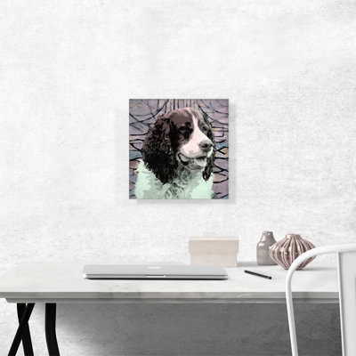 " English Springer Spaniel Dog Breed " Watercolor Painting