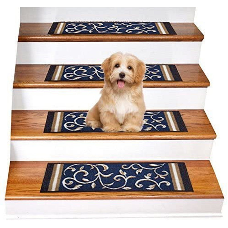 Tapis d'escalier antidérapant Weinert, Bleu marine
