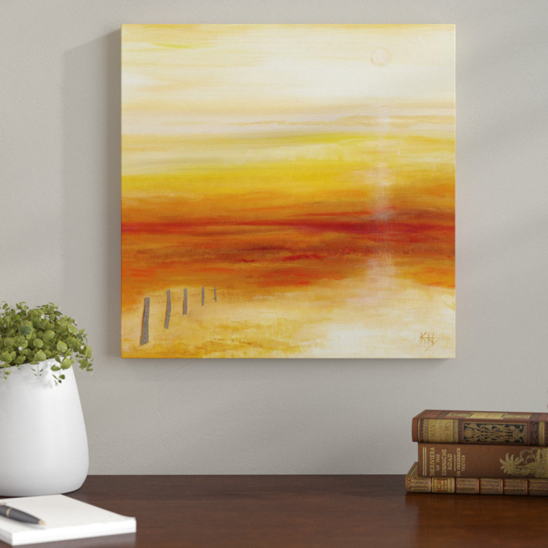 Outback Sunrise by Karen Hopkins - Wrapped Canvas Painting, 76cm H x 76cm W, Wrapped Canvas
