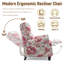   Ameiah Upholstered Farmhouse Manual Push Back Recliner with Solid Wood Legs-732324573