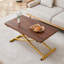 Table élévatrice multifonctionnelle moderne avec plateau en panneau de fibres à densité moyenne de 0,8 po d'épaisseur et pieds en métal, polyvalente et polyvalente-1121097023