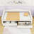 Twin XL Two Drawers Upholstered Daybed with LED Lights-1479409495