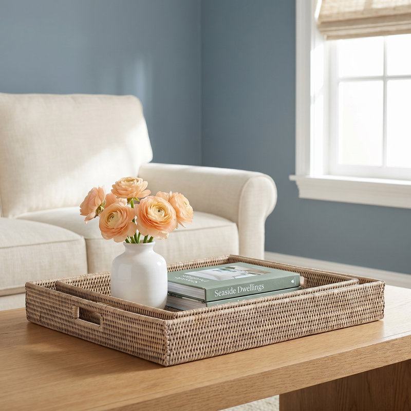 Elda Rattan Tray - Set of 3