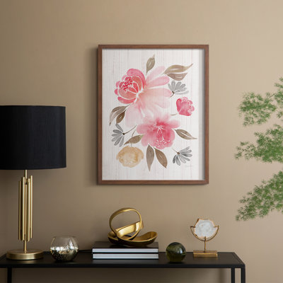 «Loose Peony II», reproduction encadrée - bois massif