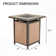 Steel Wicker Propane Outdoor Fire Pit Table with Lid