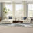 Tatum Large Deep Seater Left Sectional Sofa, L-Shaped Performance Fabric Sofa in Contemporary Style-97652080