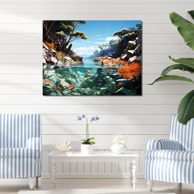 Corail et anémone, impression sur toile