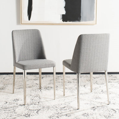 Chaise d'appoint rembourrée Chromium Linen