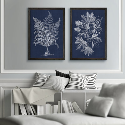 Lustr Foliage Chintz VI" - 2-Piece Painting Print Set