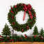 Couronne de Noël artificielle pré-éclairée pin canadien-1120338871-1204730140