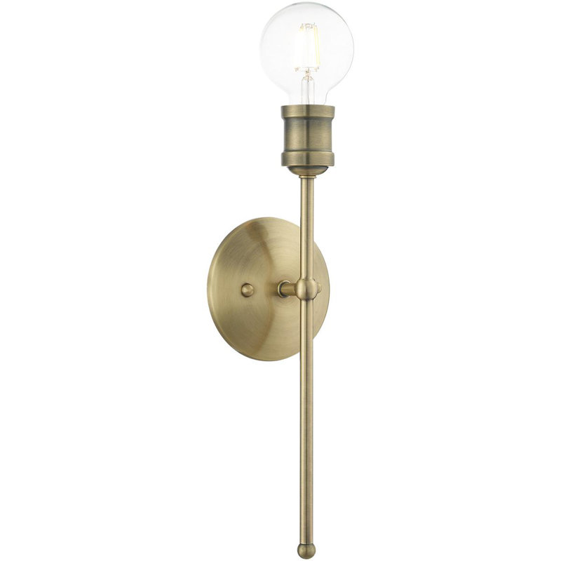 5 appliques murales avec base en acier - Luminaire moderne., Laiton antique