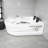 MAUI 67" x 47" 2-Person White Whirlpool Bathtub with Dual Pump & Heater
