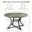 Aycide 47.2" Round Dining Table With Storage Shelf, Wooden Tabletop And Metal Base -114394669