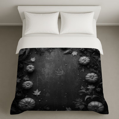 Citrouilles et feuilles d'automne housses de couette