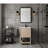 Featuring a ceramic sink, freestanding single vanity