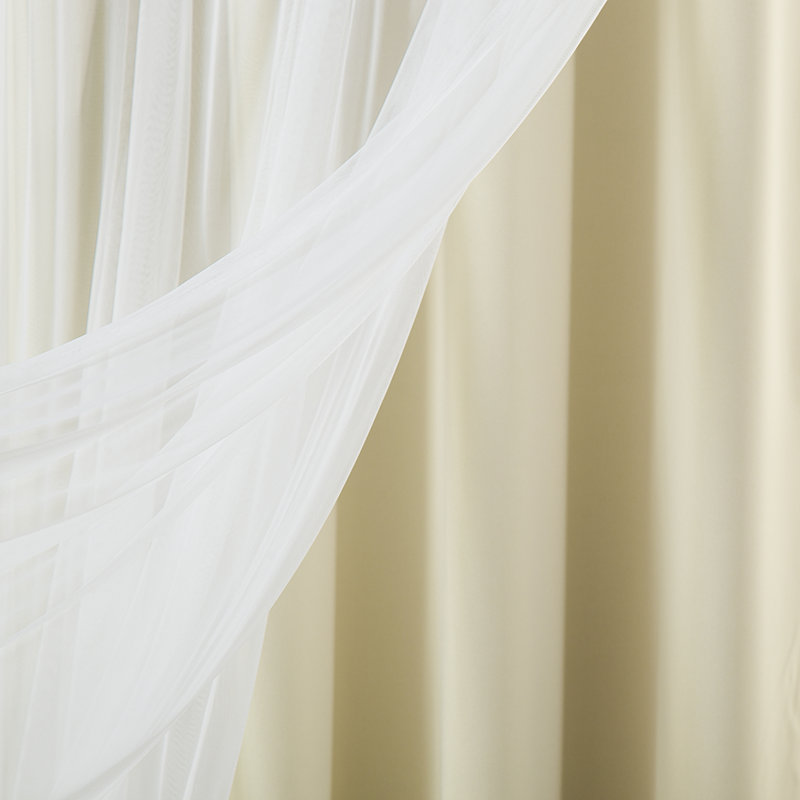 Crenshaw Solid Room Darkening Thermal Grommet Curtain Panels, Beige
