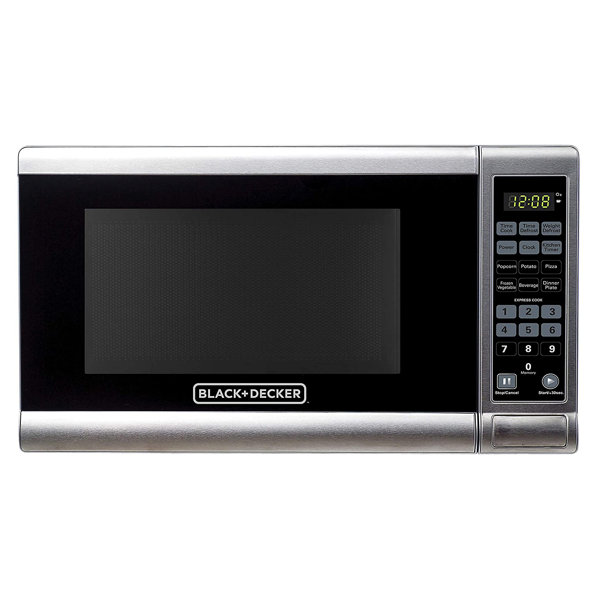 BLACK+DECKER 0.9-cu ft 1000-Watt Countertop Microwave (Stainless Steel) in  the Countertop Microwaves department at