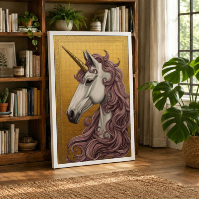 Elegant Unicorn Fantasy - Wrapped Canvas