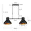 Farrar 2 - Light Black Kitchen Island Pendant