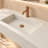 Chloe 35'' Wall Mounted Bathroom Sink Solid Surface Sink With Faucet Hole