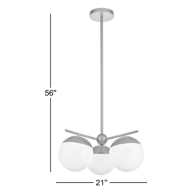 3 Light Globe Chandelier Mercury Row