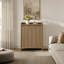 Armoire de rangement à chaussures cannelée avec 2 portes et 2 tablettes réglables Bethlehem-123065853-123844866