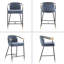 Tabouret de comptoir rembourré de 26 po de hauteur avec structure en métal (ensemble de 2)-671677288