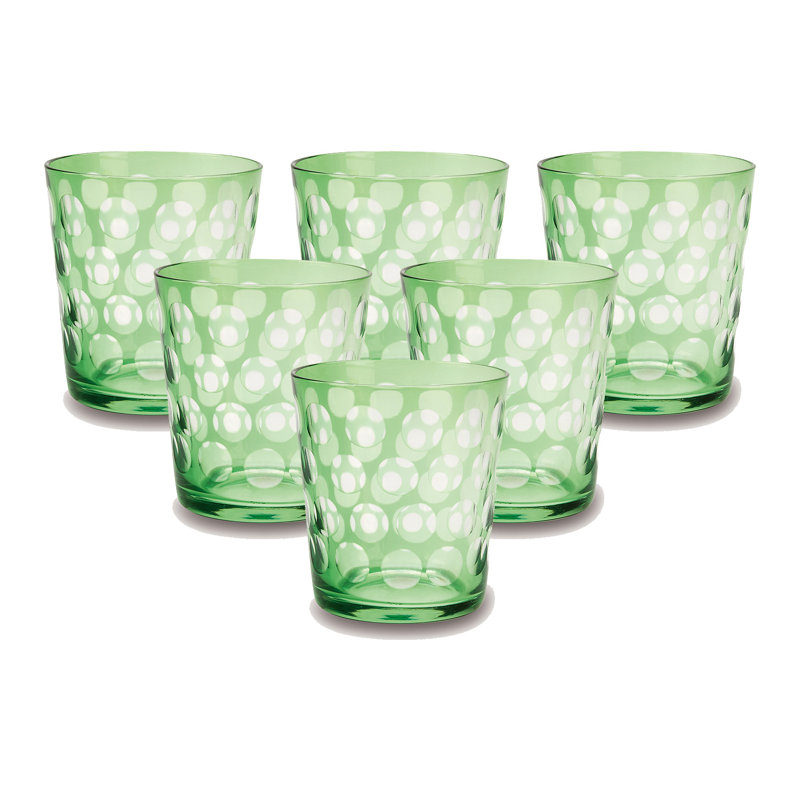 Melrose 11oz. Handmade Drinking Glass Set, Green