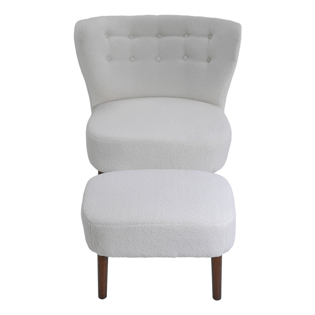Teddy Velvet Sofa with cushion footstool