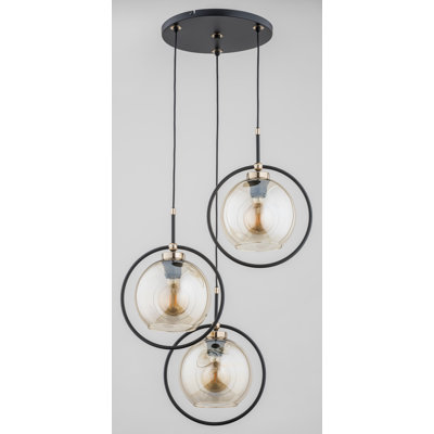 McClusky 3 - Light Matte Black Cluster Pendant