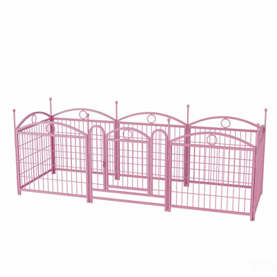 Parc pour chien intérieur 24 pouces, 8 panneaux, enclos pour animaux, clôture d'exercice pour chien avec portes, enclos pour chien robuste