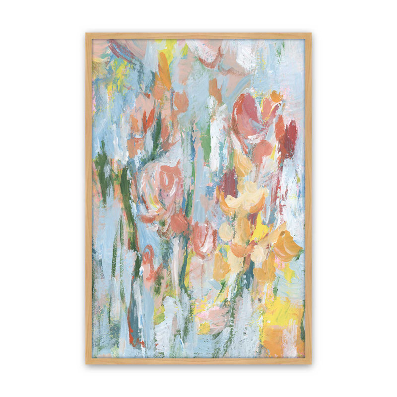 Impression sur toile Impressionist Floral Abstract II par Ethan Harper, Tan, Impression sur cadre ouvert sans papier mat
