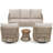 Outdoor 5-person Wicker Sofa With Cushion