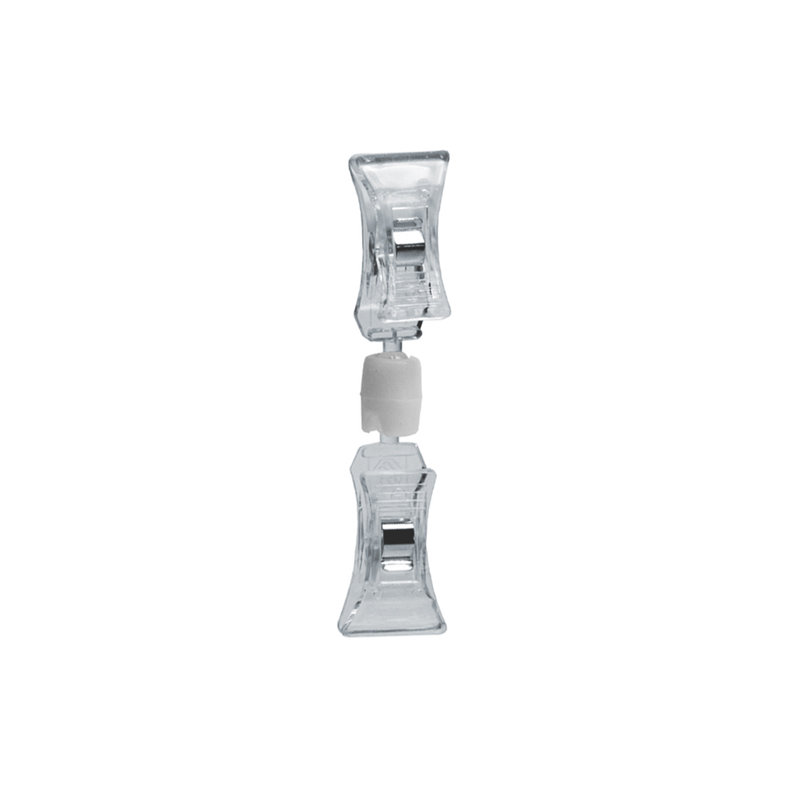  Double Clip-On Sign Holder-Clear, 10-Pack
