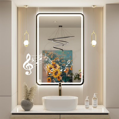 Miroir de salle de bain à DEL Bluetooth