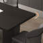 Table de salle à manger moderne en marbre noir minimaliste-105631663