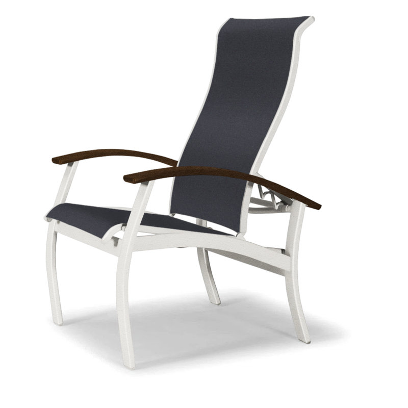 Chaise de patio Askar, Noir 5D Sunbrella®, Kona, Neige texturée